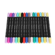 12/24 цветов набор чернильных маркеров 0,6 тонкий наконечник и наконечник маркер ручка для рисования манга художественные принадлежности