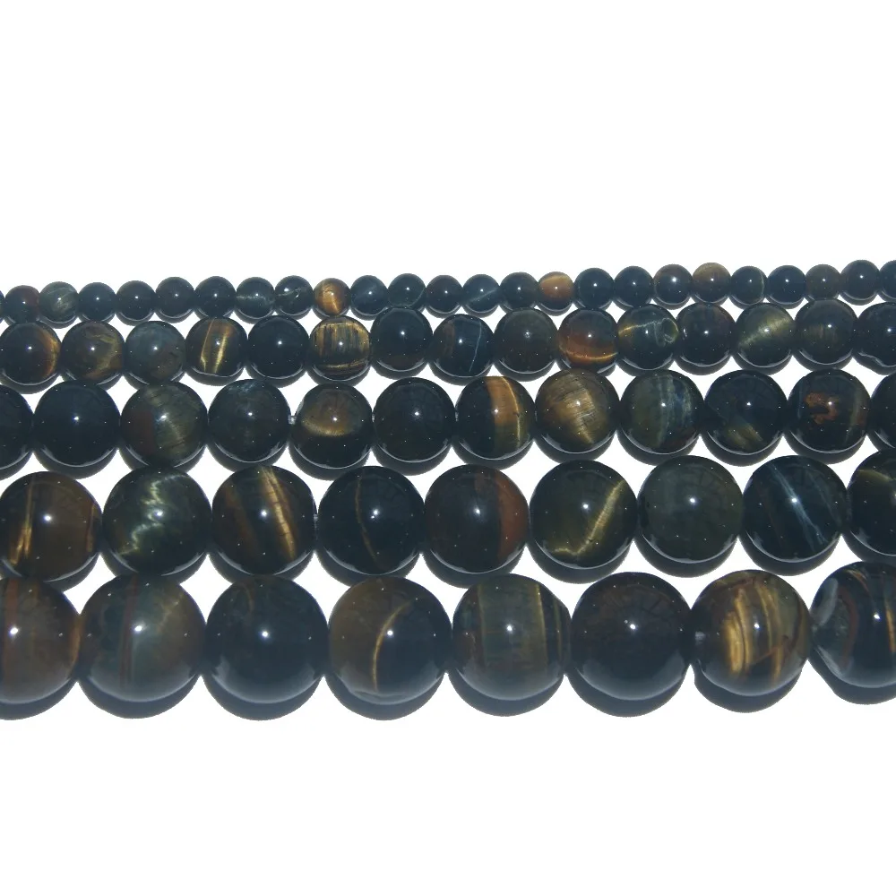 

Natural Stone Yellow Tiger Eye Round Loose Beads 4 6 8 10 12 MM Pick Size For Jewelry Making DIY Bracelet Necklace Material