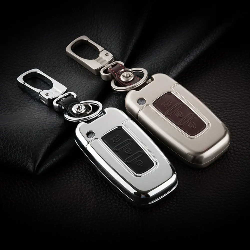 Цинковый сплав+ кожаный чехол для ключей автомобиля для hyundai iX20 IX30 IX35 I40 Iix25 Tucson Elantra Verna Sonata Kia K2 K5 Sportage