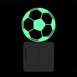 Glow-in-the-Dark Luminous Cartoon Wall Stickers for Kids' Room Decoration (025 Football)