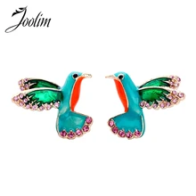 JOOLIM высокого класса эмаль птица Серьга гвоздик анти аллергия серьги высокое качество