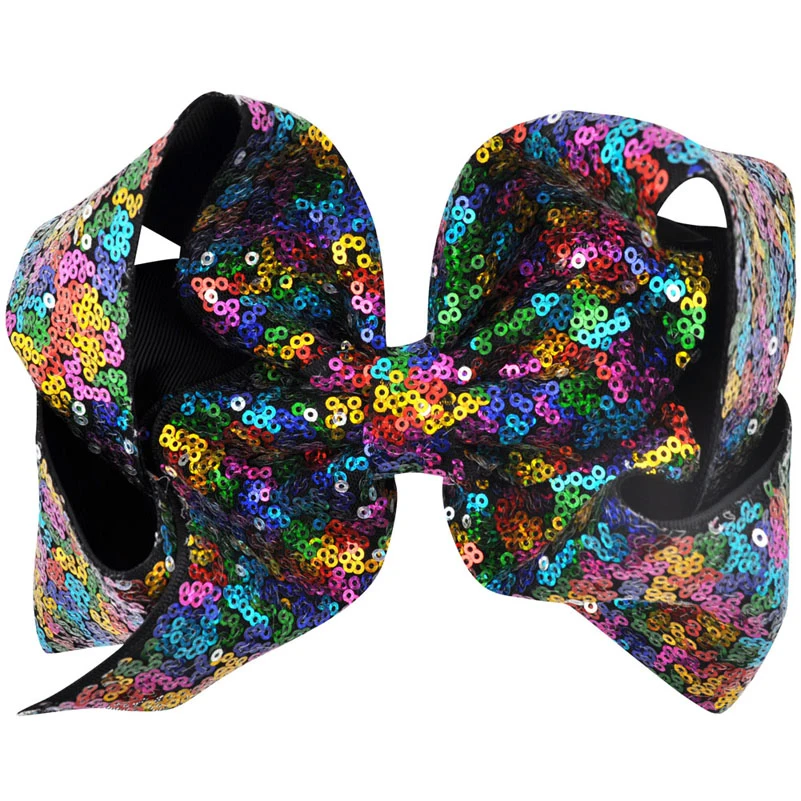 8inch Big Large Sequin Hair Bow Alligator Clip Girl Kid Bowknot Hair Accessories 8inch Big Large Sequin Hair Bow Alligator Clip Girl Kid Bowknot Hair Accessories
