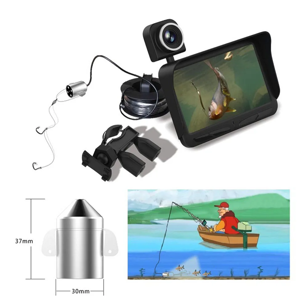 Рыболокатор 4," HD TFT lcd монитор экран ночного видения рыболокатор DVR видео 6 инфракрасный светодиодный камера для рыбалки