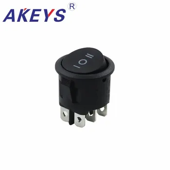 

2PCS KCD1-206 double pole double throw on-off-on rocker switch with six pins
