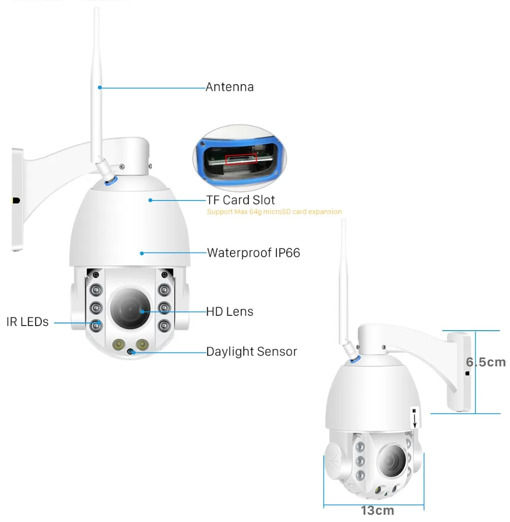 Besder открытый 30X зум PTZ автоматическая фокусировка IP камера 1080P скорость купольная камера Полный Цвет ночного видения водонепроницаемый CCTV безопасности ONVIF