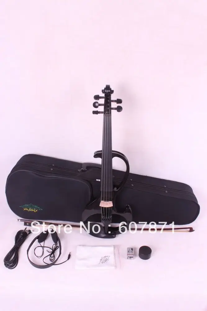 

New 4/4 Electric Violin Silent Pickup black Color tone 5 strings