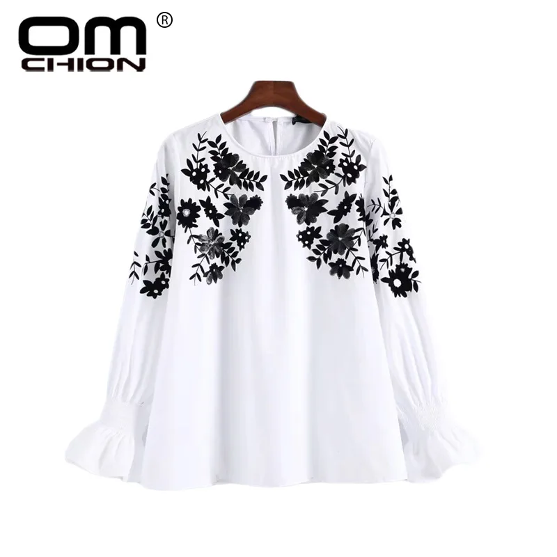 Omchion blusas Mujer 2018 o Средства ухода за кожей Шеи белая блузка Для женщин Повседневное