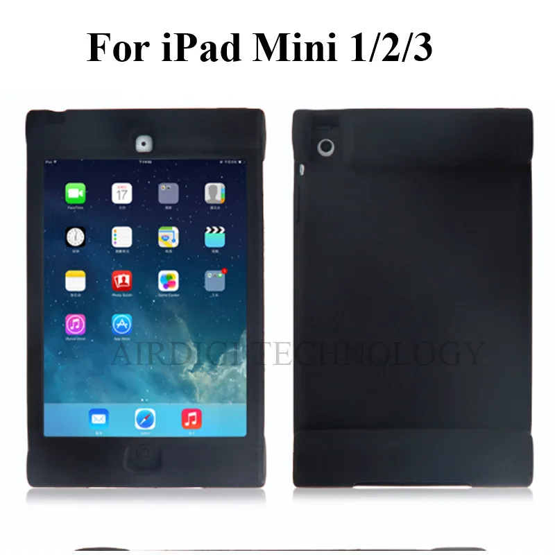 Для iPad Mini 1/2/3 retina дети Безопасный защитный противоударный чехол из резины с силиконовый чехол Стенд Cover w/с откидной ножкой-опорой - Цвет: NO Kickstand