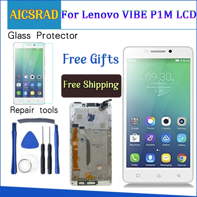 

AICSRAD 5.0"Module For Lenovo Vibe P1m LCD Display Touch Screen P1ma40 P1mc50 Replacement For Lenovo Vibe P1m LCD Display