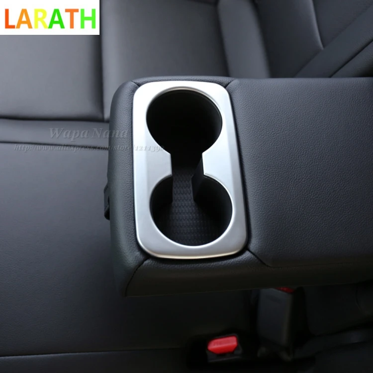 

Car Rear Seat Water Cup Holder Interior Decoration Trim For Hyundai Tucson 3th 2015+ 2016 ABS Accessories