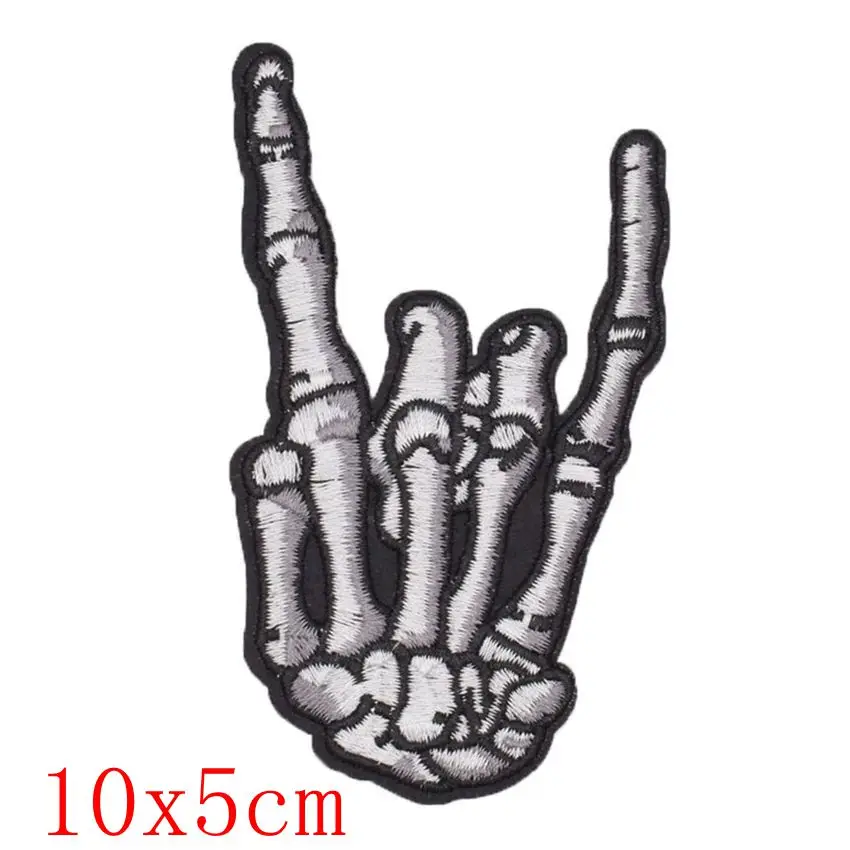 diy patch iron on patch cool patch embroidered patch horror sew on patch punk patch Skull head patch patch jacket skeleton patch