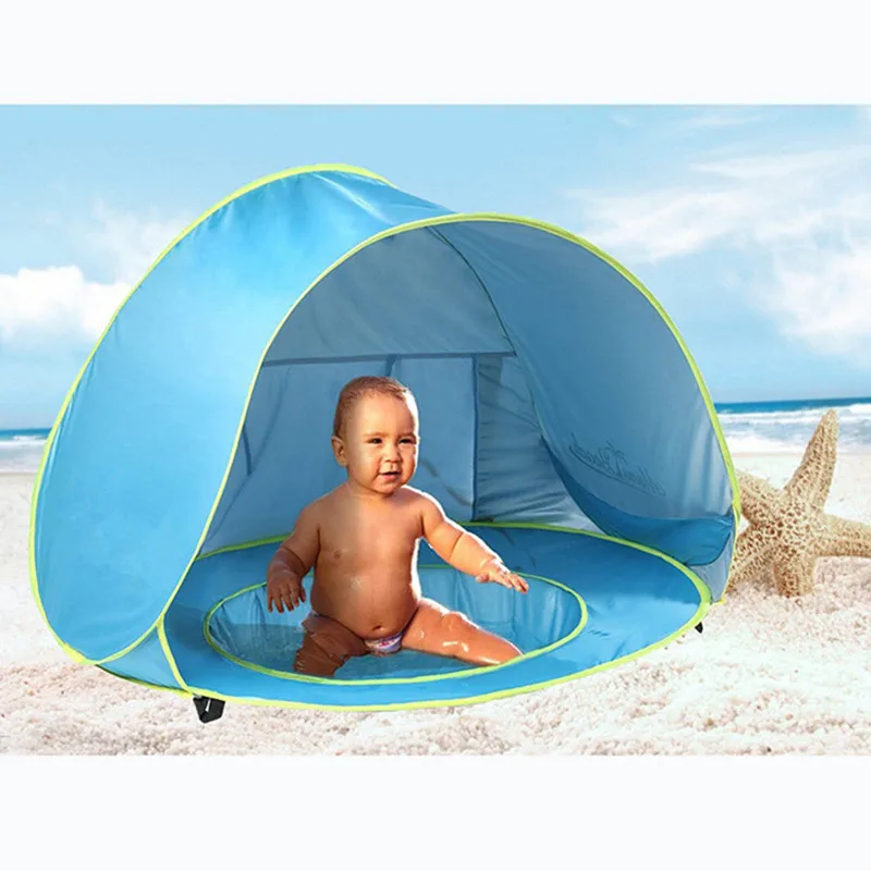 1579 7 De Réductiontente De Plage Bébé Abri Solaire Uv Protecteur Avec Une Piscine Pop Up Auvent Tente Enfant Camping En Plein Air Enfants