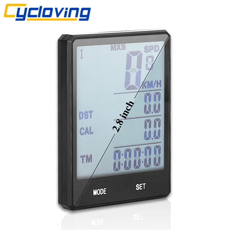 

Cycloving 2.8" Wireless Bike Computer Odometer Speedometer waterproof Touch screen Cycling Stopwatch Bicycle Computer