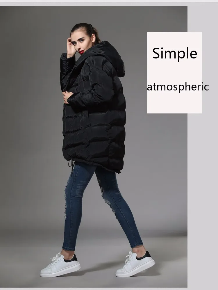 Для женщин Повседневный стиль плотный пуховик большие размеры новое зимнее пальто; атмосферные;