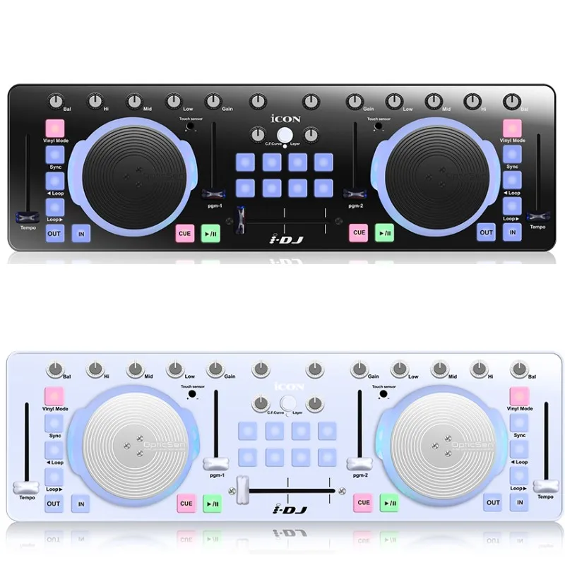 

iCON I-DJ IDJ Mini USB MIDI/DJ Controller Professional Audio DJ Mixer With Touch Sensitive Scratch Wheels