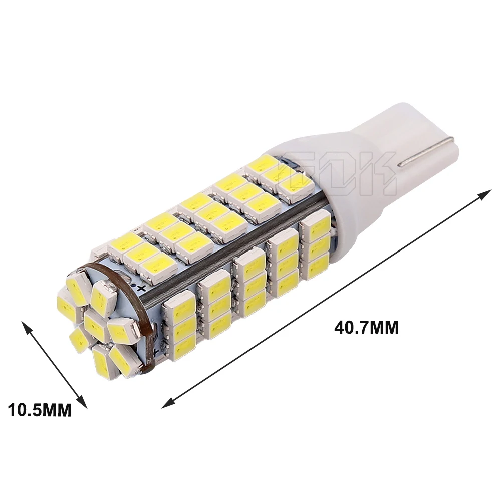 Автомобильные светодиодные лампы t10 68smd 1206 168 192 W5W белого цвета T10 68LED SMD сигнальные