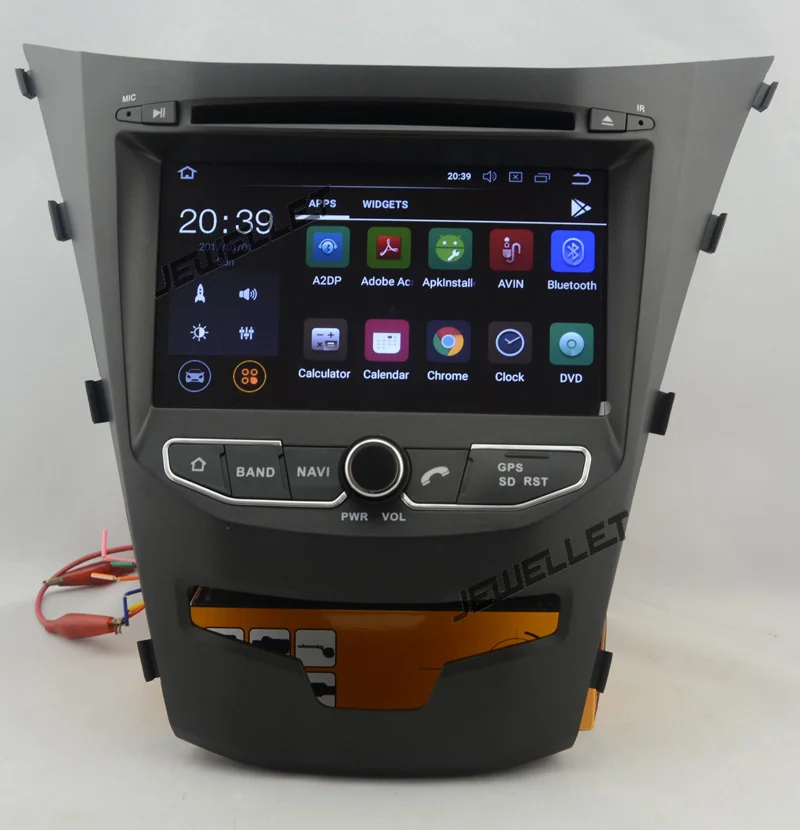 

Quad core 1024*600 HD screen Android 9.0 Car DVD GPS radio Navigation for Ssangyong Korando,New Actyon 2014-2016