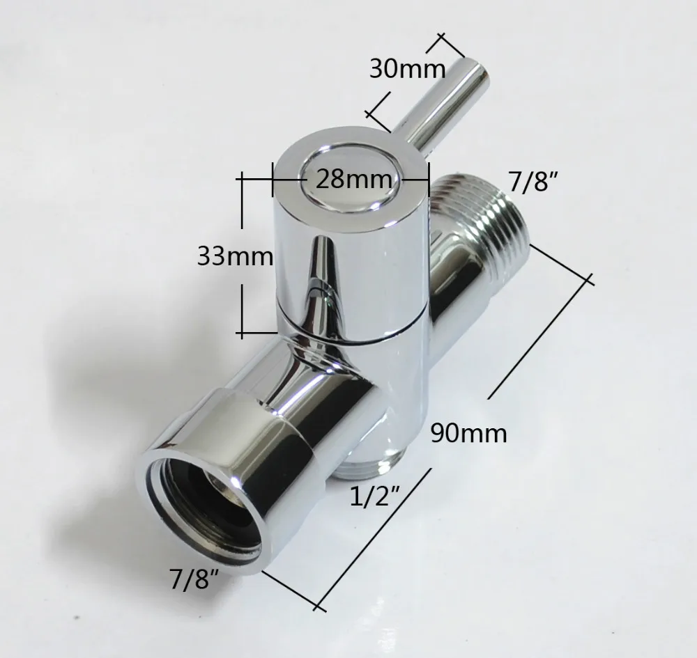 Homedec 7/" Латунь Т-адаптер/клапан для рук Насадки для душа Биде опрыскиватель Chrome
