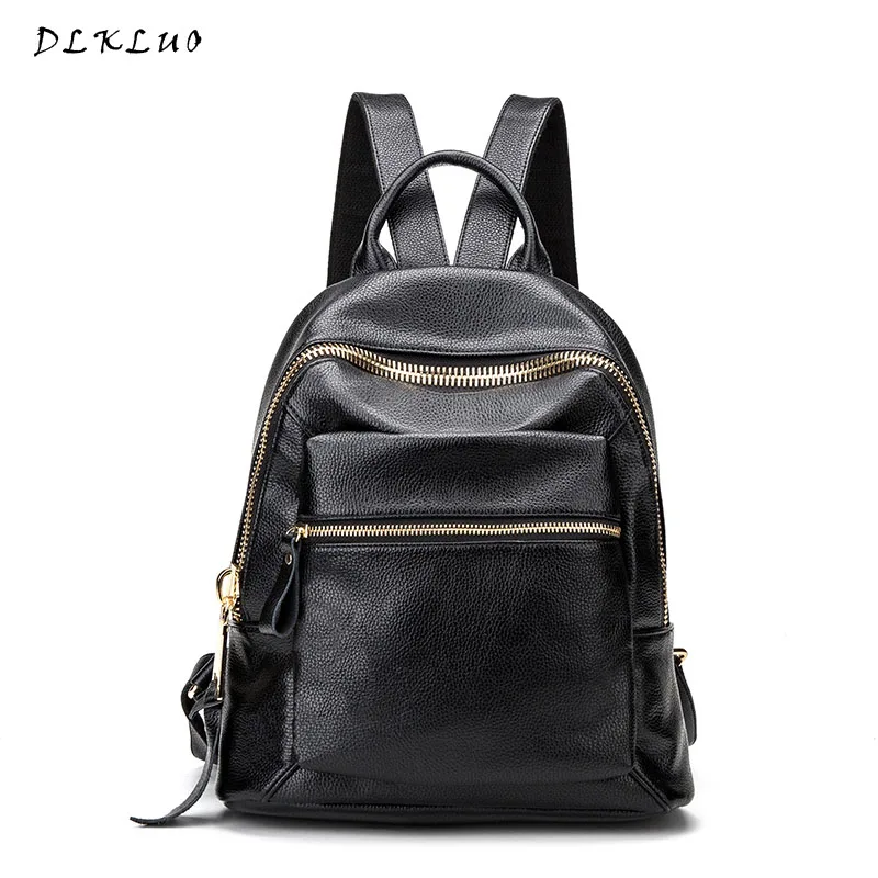 2017 Mochilas 2017new Leisure Travel Backpack Genuine Leather Women High Quality Famous Brand Preppy Style School