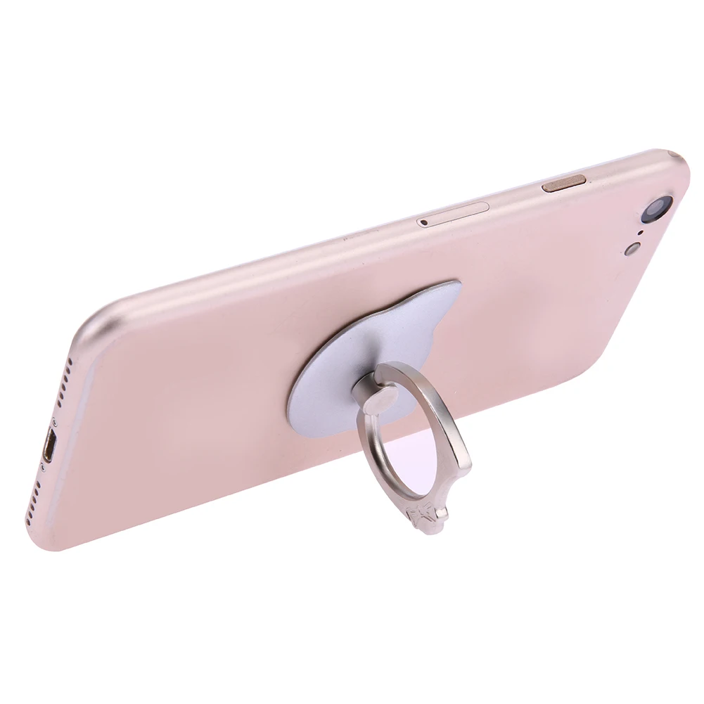Alloet 1pcs 3D Cat Shape 360 Degree Finger Ring Mobile Phone Stand Holder Universal For Samsung Huawei Xiaomi Phones