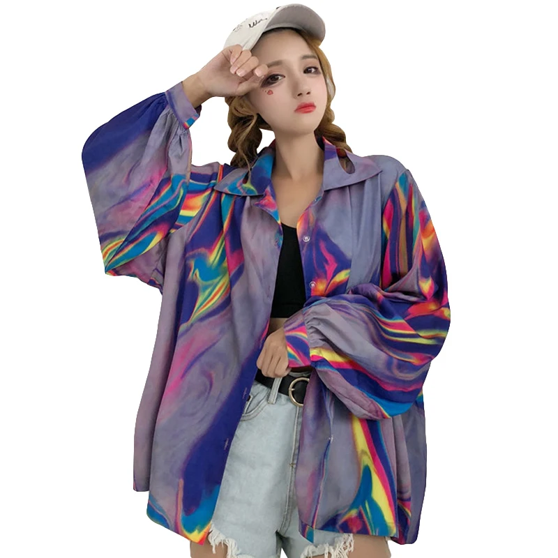 

Harajuku Summer Coat Women Beach Sunscreen Jacket 2019 Women's Windbreaker Sun Protection Clothing Oversize Loose Female Jacket