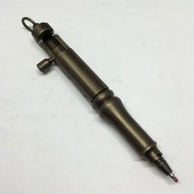 Model One Роскошная старинная латунная гелевая ручка для гравировки цветов - Цвет: Model One