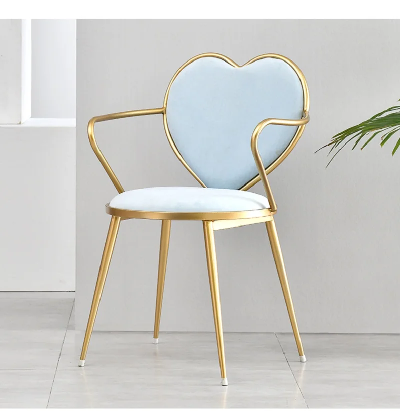 Бесплатная доставка U-BEST скандинавские ins обеденный стул, современный Кофейня кафе металлический золотистый стул, Интернет знаменитый