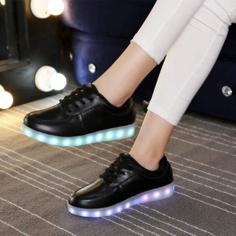 Keduoduo Новинка USB зарядка Led обувь для взрослых светильник кроссовки для мужчин и женщин светящаяся обувь для вечеринок размер 46 - Цвет: B
