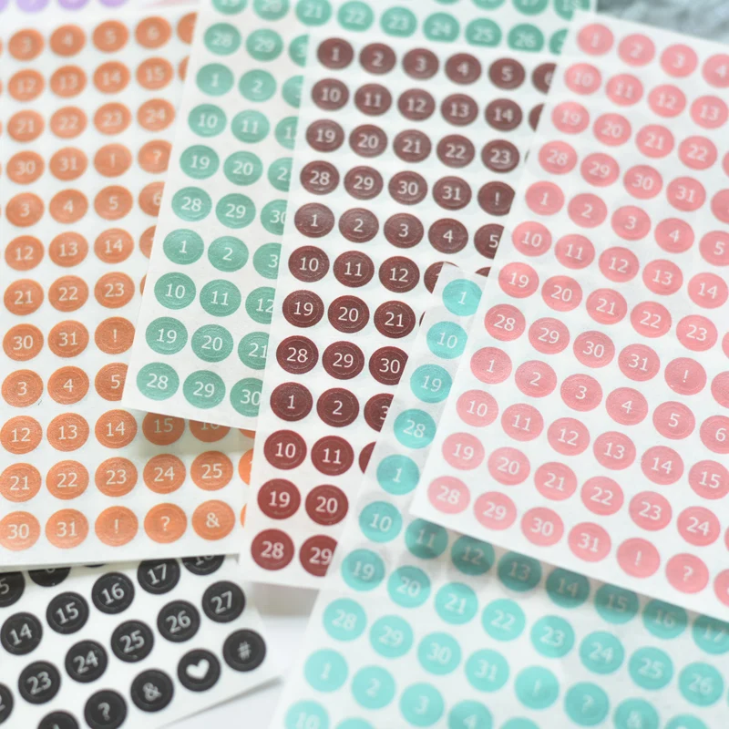 Lovedoki pegatina japonesa bala diario pegatinas para Filofax cuaderno planificador accesorios días número Scrapbooking papelería Lovedoki pegatina japonesa bala diario pegatinas para Filofax cuaderno planificador accesorios días número Scrapbooking papelería