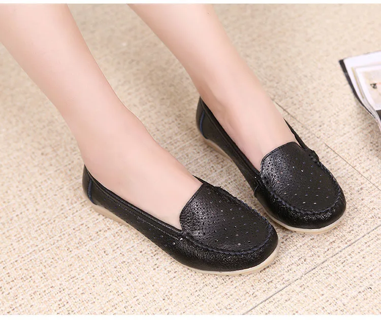 AH 168-New Arrival Cow Leather Women Loafers-24