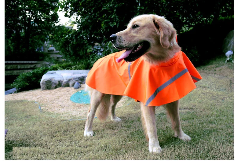 XS-XXL большой дождевик для больших собак ПЭТ нарядная одежда для собак Дождевик куртка дождевик водонепроницаемый плащ дождевик продукт для улицы
