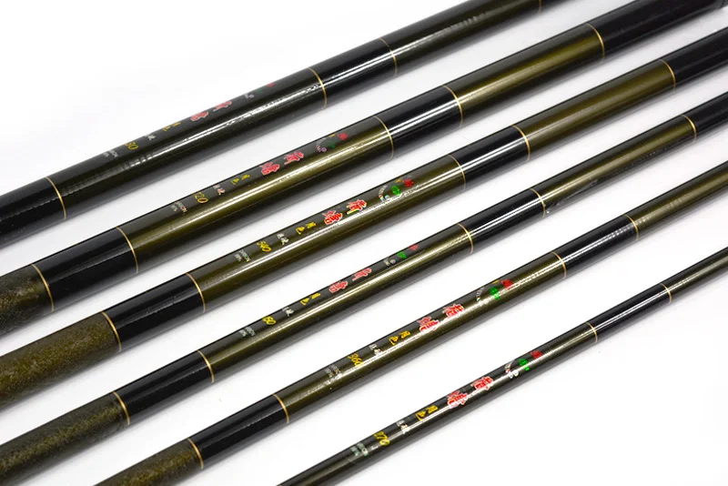 High Quality Telescopic Hand Fishing Pole Strong Fiberglass Fishing Rod Stick 2.7M-7.2M (The Carbon 99% Label is Wrong.) (4)