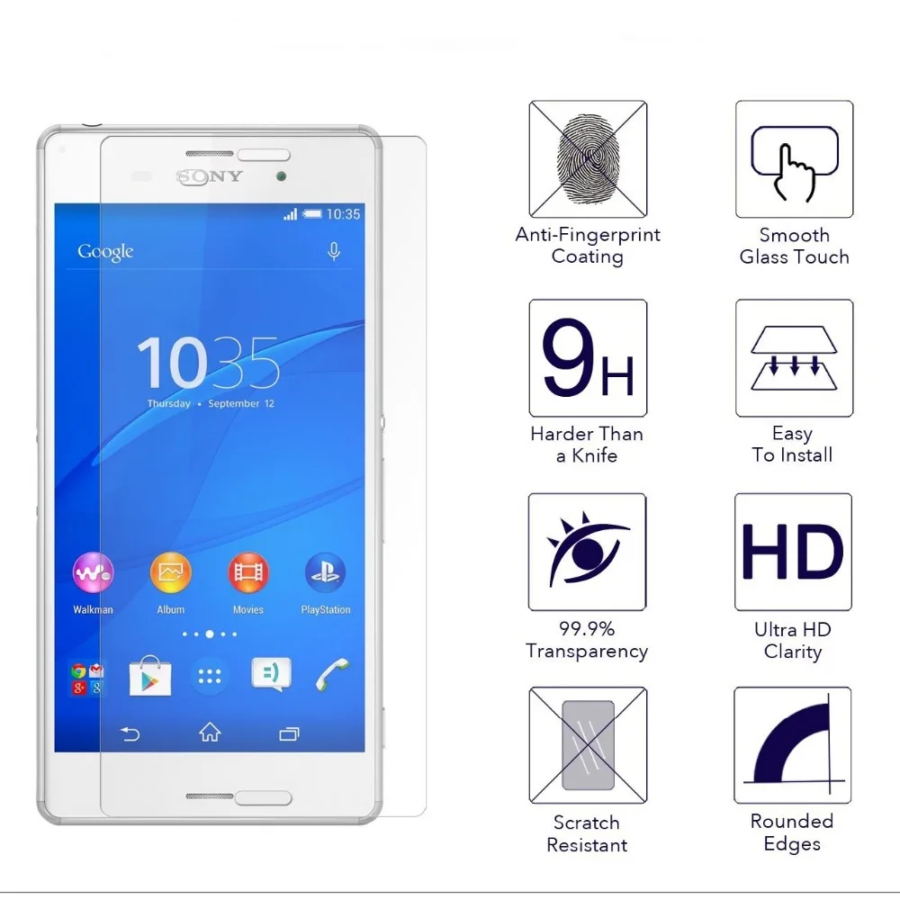 Закаленное стекло премиум класса для Sony Xperia Z1 Z3 Z5 Compact mini M4 Aqua M2 Z3mini защитная
