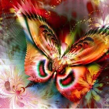 5d eigen foto Заказная алмазная живопись красочная бабочка Рождественская вышивка diy крестиком Рождественский Декор Горячая 925 свечение