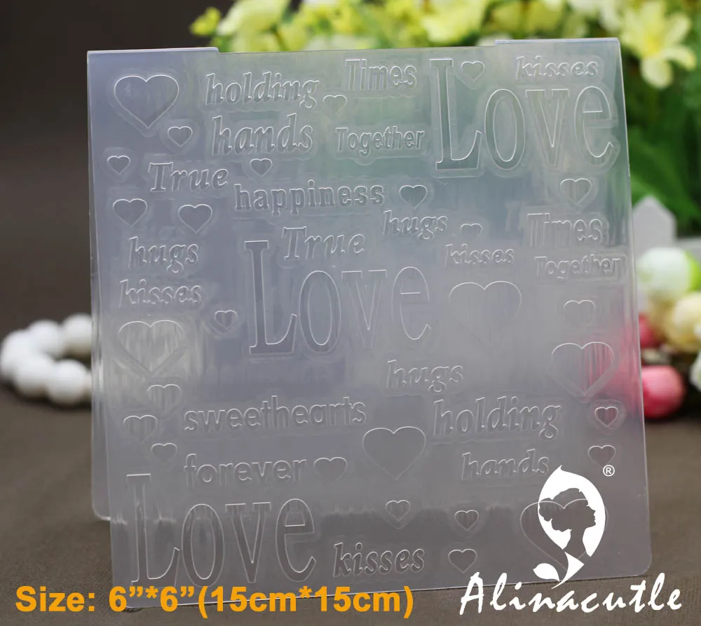 "* 6" пластиковая папка для тиснения Alinacraft love heart DIY альбом карта украшения Бумага Ремесло фон папка