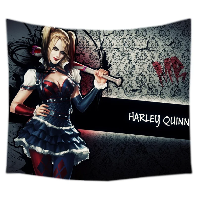 Настенный Гобелен Harley Quinn индивидуальное постельное белье покрывало в общежитии