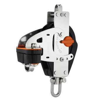 

Marine Boat Yacht Sailboat Dinghy 76mm 2 15/16 Inch Deluxe Ratchet Swivel SS Fairlead AL Cleat Block Master RAS-0711F