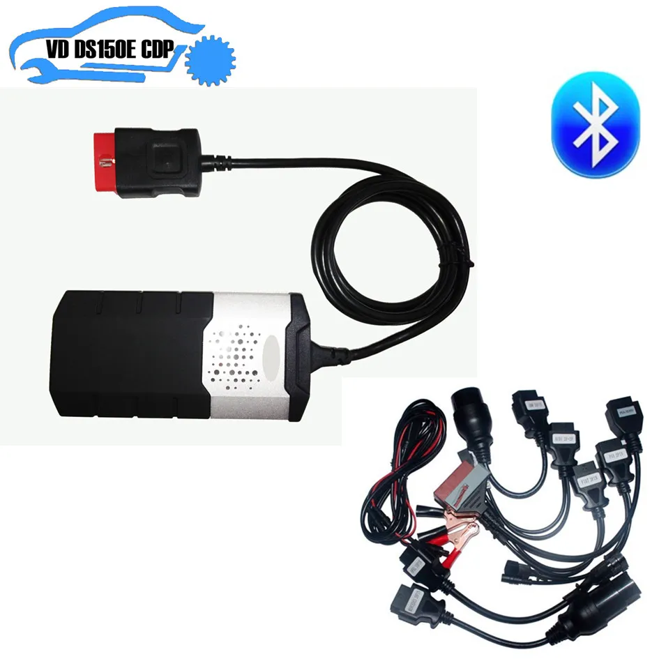

NEW VCI for delphis vd ds150e cdp obd2 diagnostic tool with 2016R0 keygen software for cars and trucks with usb+8pc car cables