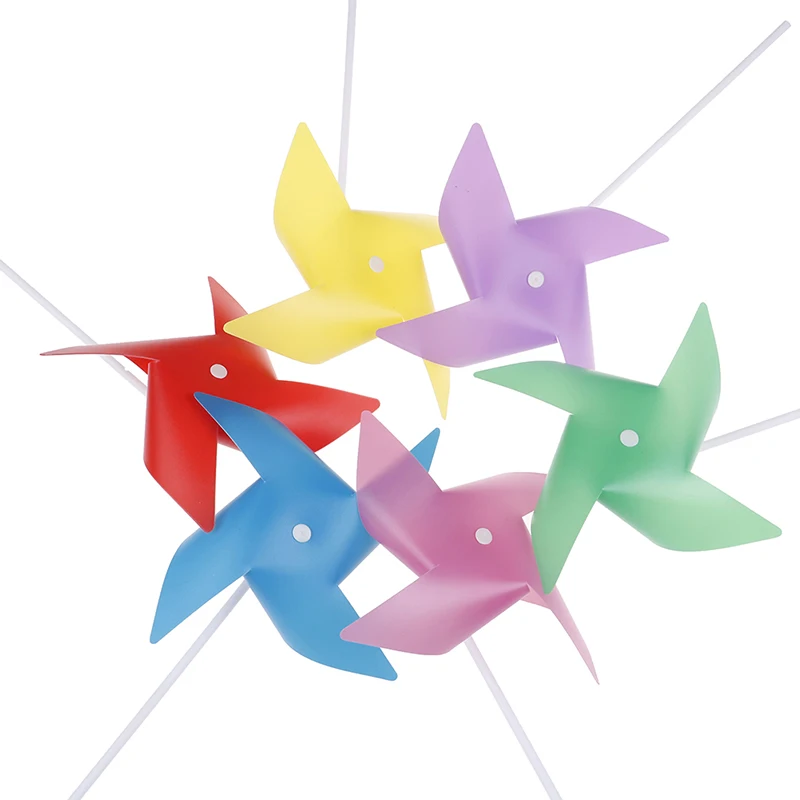 10 шт./лот красочная ветряная мельница игрушки Pinwheel само сборка детская игрушка