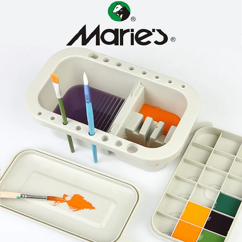 

Marie's Multifunctional Brush Washing Barrel with Palette Barrel Artistic Brush Barrel Paint Watercolor Special Oil Painting