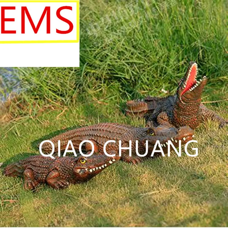 

Simulation Ovipara Animal Crocodile Sculpture Colophony Crafts Garden Landscape Furnishing Articles G897
