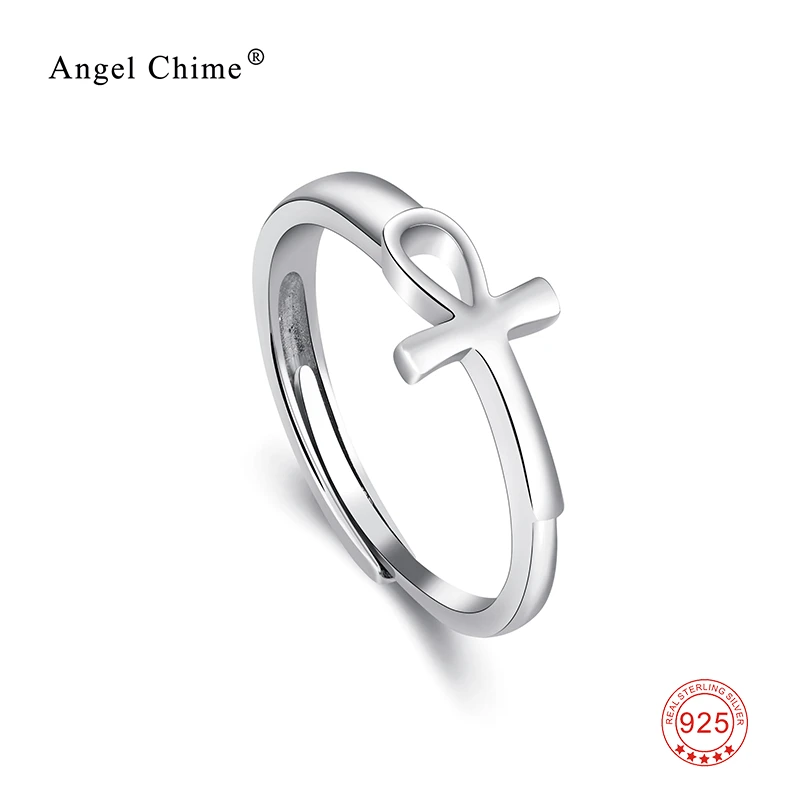 Symbol Of Faith Cross Shape 925 Sterling Silver Finger Rings For Women