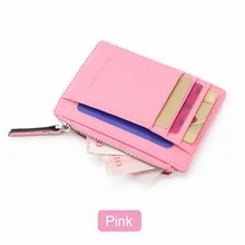 Для женщин мужчин леди кошелек на молнии PU кошельки маленький мини Мягкий тонкий для денег карты монета AB@ W3