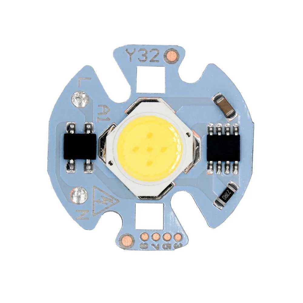 Светодиодный светильник COB 3 Вт 5 7 9 15 чип SMD светодиодный RGB СВЕТОДИОД AC220 в драйвер