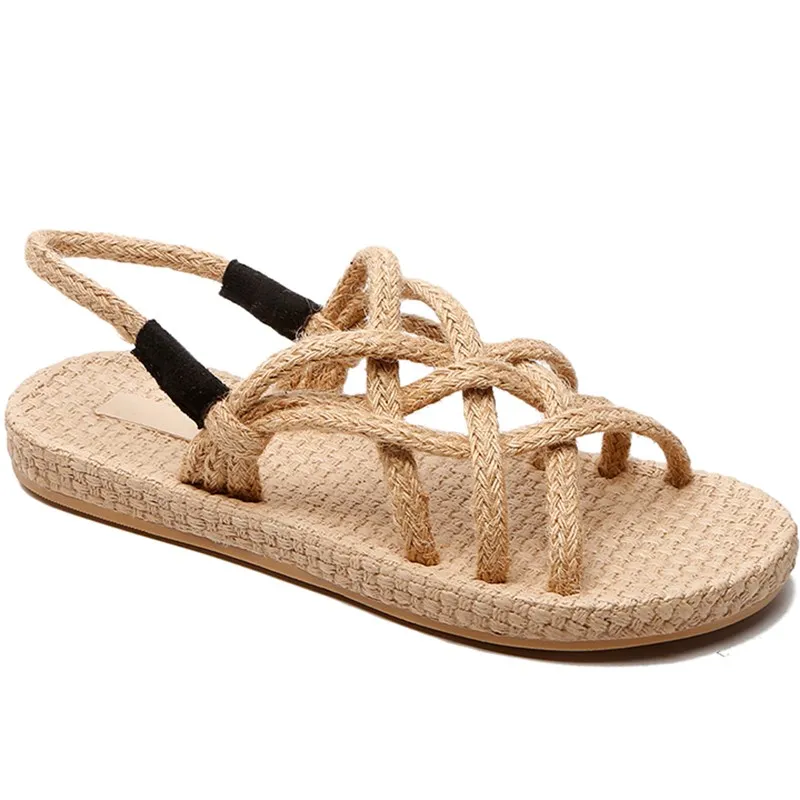 

Sandals female 2019 summer new wild fairy wind flat student net red retro super fire Roman shoes ins tide