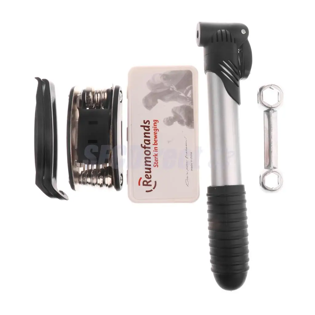 Multi Function Bike Repair Tools Kit, Giwil Bicycle Tire Pumps & Glueless Puncture Repaire Kit Mini Pump Wrench