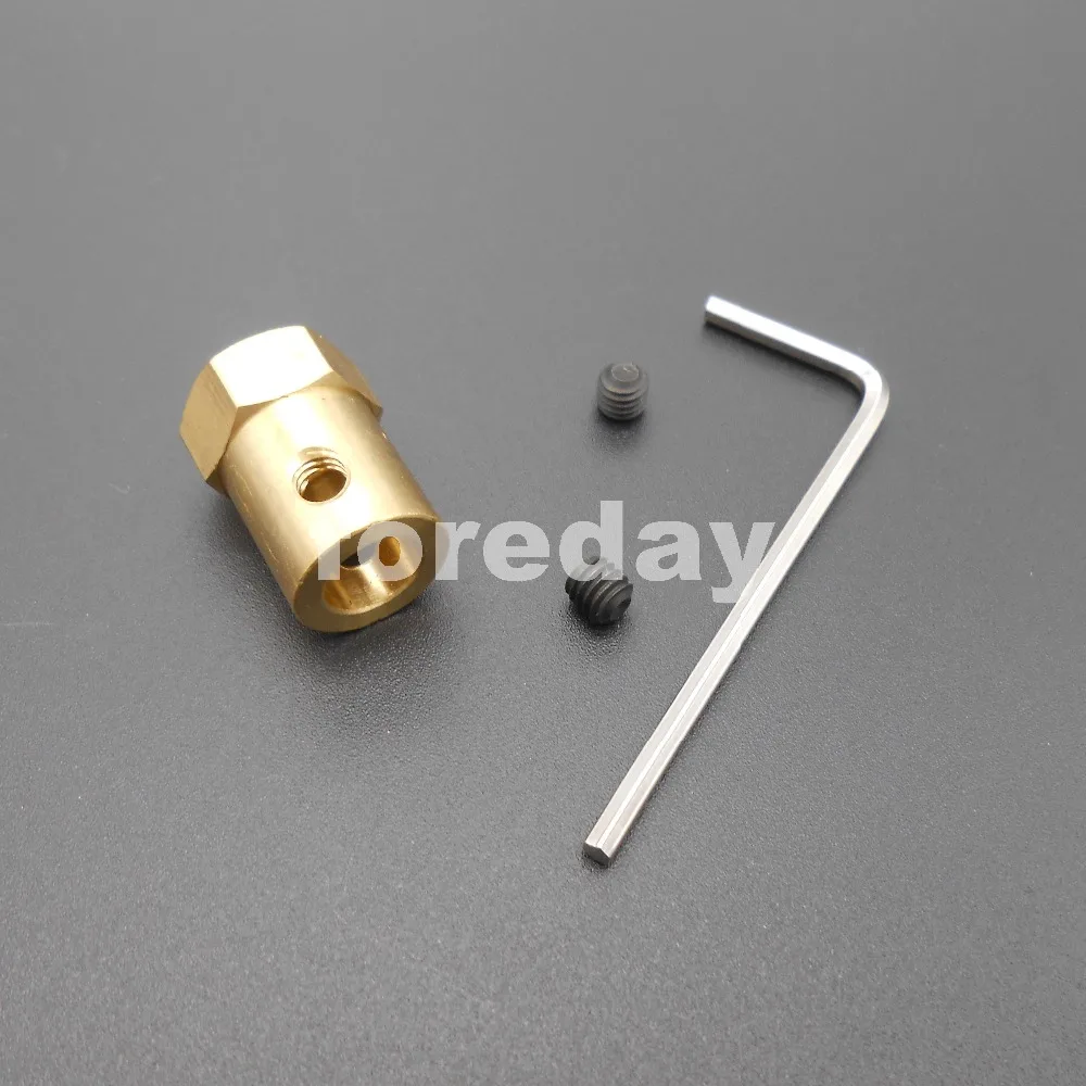1PC NEW HQ length 18mm 7MM Brass Hexagonal Wheel Shaft Motor HEX Coupling Coupler 12mm M7 Free wrench *FD253 | Обустройство дома