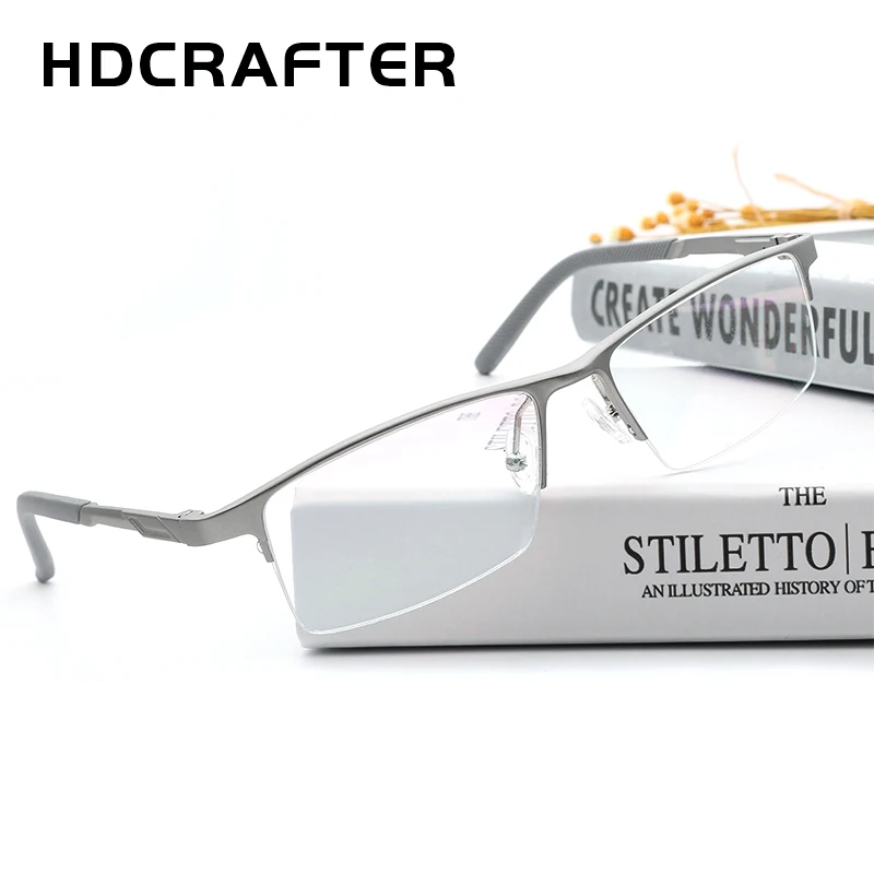 HDCRAFTER очки, оправа, мужские прозрачные очки, оптические оправы для очков по рецепту, алюминиево-магниевые компьютерные очки, прозрачные линзы