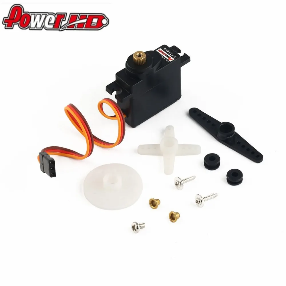 

Power HD 1711MG 3.5kg Steering Analog Copper Gear Servo High Torque for 1/16 RC Cars Small Foam Fixed Wings Airplane hz