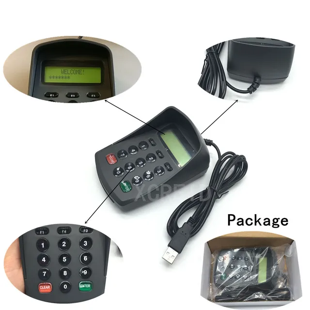 USB 15 Keys Keypad Numeric Keyboard Numpad/Digital Keyboard /Pin Pad with LCD Plug and Play Support POS system